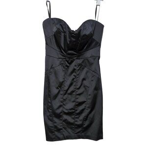 Bebe Corset Mini Dress Women S Black Strapless Cocktail Party LBD Event Occasion